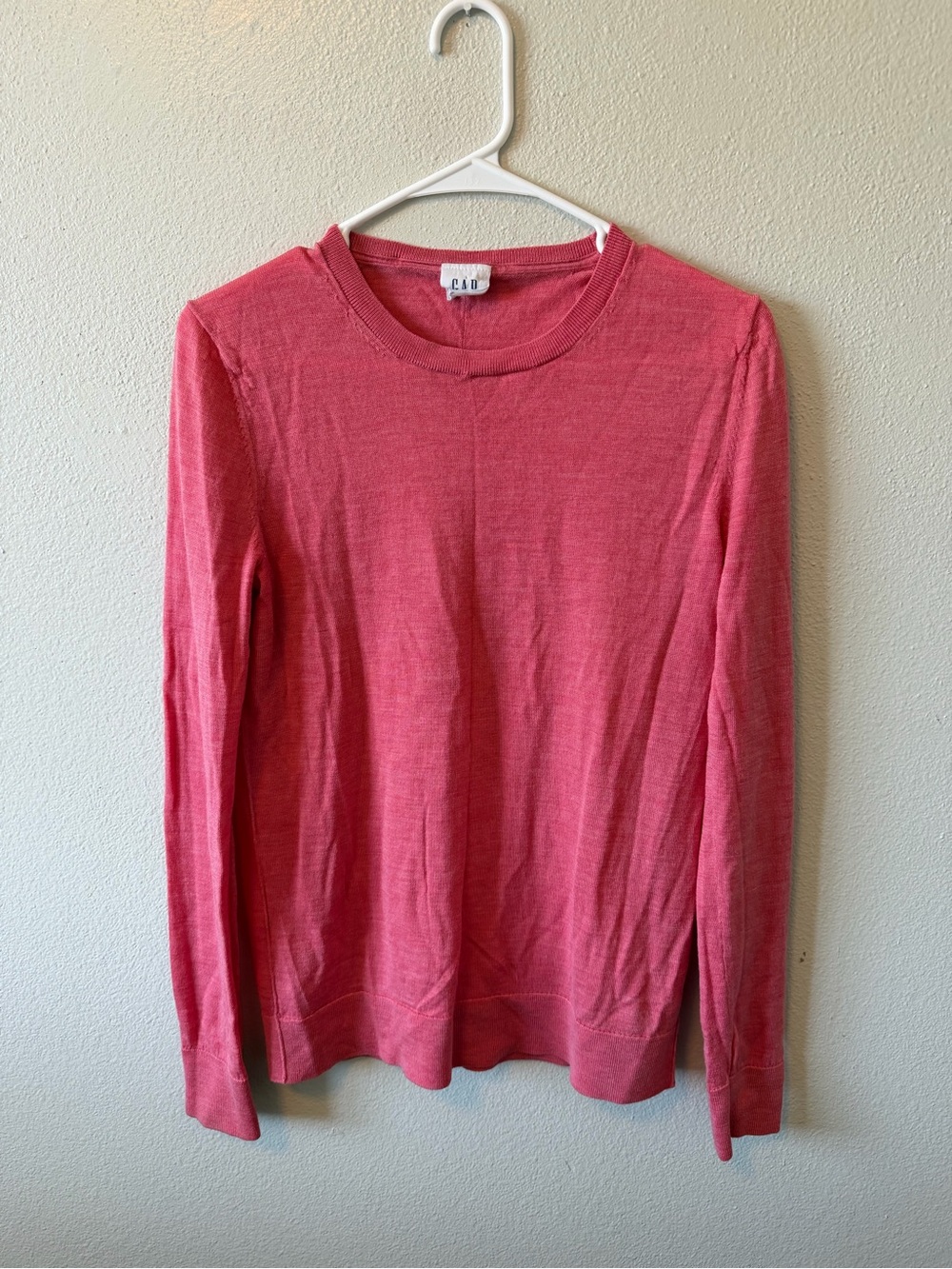 Gap 100% Merino Wool Pink Long Sleeve Top Outdoor Breathable Base Layer Gorpcore